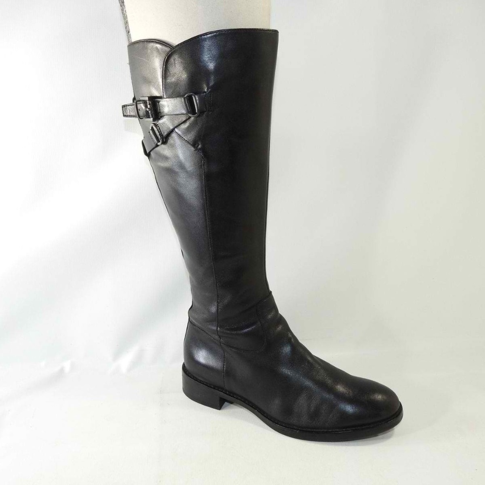 Ecco Size 7.5 Black Tall Boots Womens C3B E15